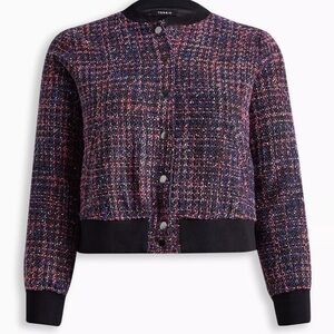 Torrid size 2 Tweed bomber jacket